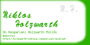 miklos holzwarth business card